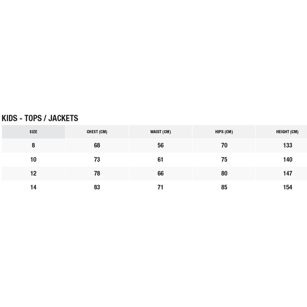 Zhik Junior Top 23 0 Guida alle taglie